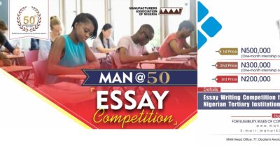 Manufacturers Association of Nigeria (MAN) @ 50 Essay Competition 2021 for Undergraduate Students