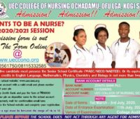 UEC College of Nursing Admission Form for 2021/2022 Academic Session