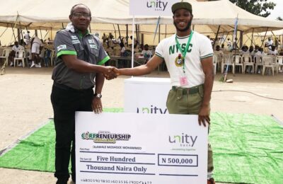 Unity Bank gives 30 NYSC members N10m business grants