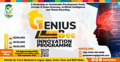 Genius Bee 2022 Innovation Programme for Nigerian Students