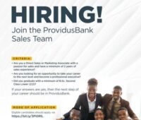 ProvidusBank Sales Team Trainee Program 2022/2023